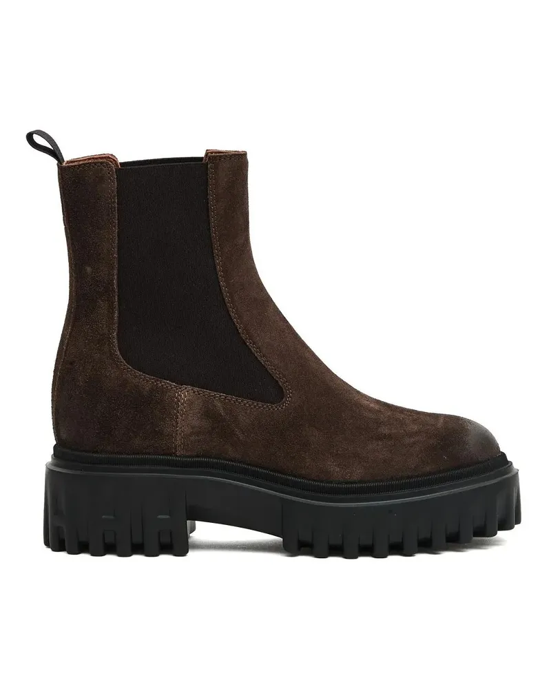 Hogan Stiefel Chelsea Cam Brown Rubber Stripes H Boots braun Braun