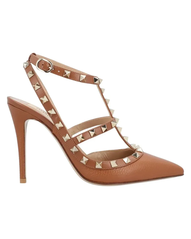 Valentino Garavani Hohe Schuhe Brown Leather Rockstud Pumps braun Braun
