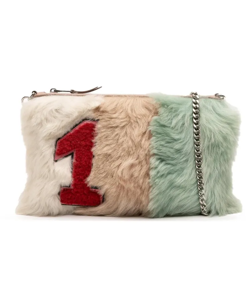 Miu Miu Hobo Bags Fur Montone Stripe Crossbody bunt Bunt