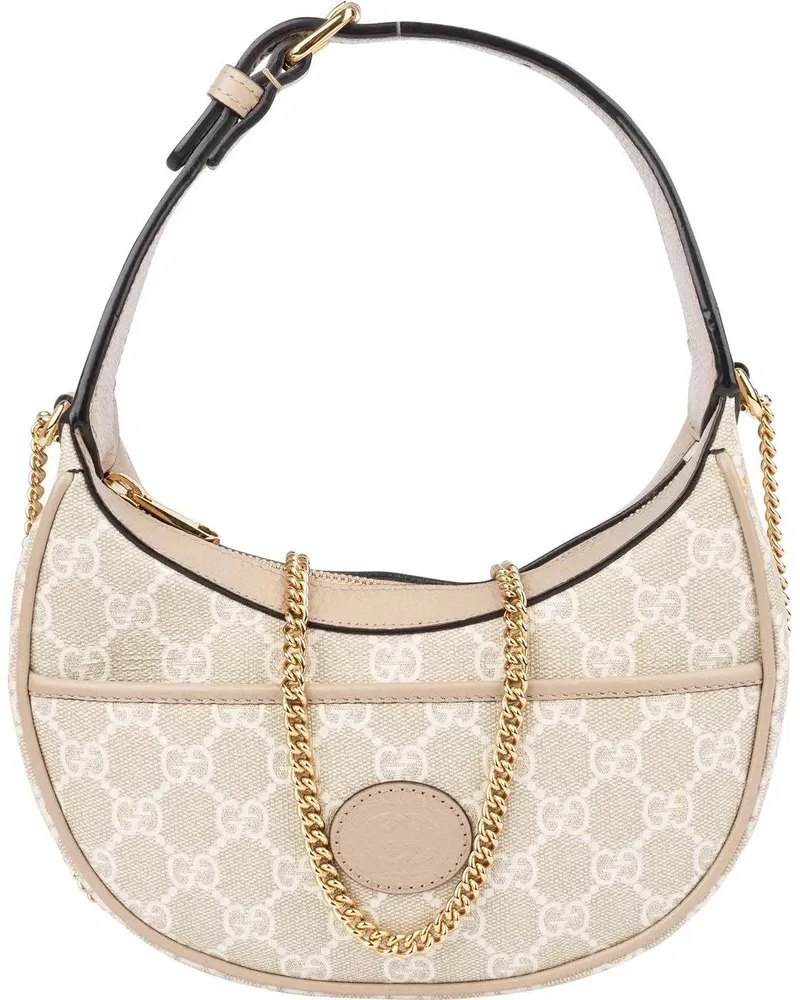 Gucci Crossbody Bags  GG Supreme Monogram Halfmoon Handbag beige Beige