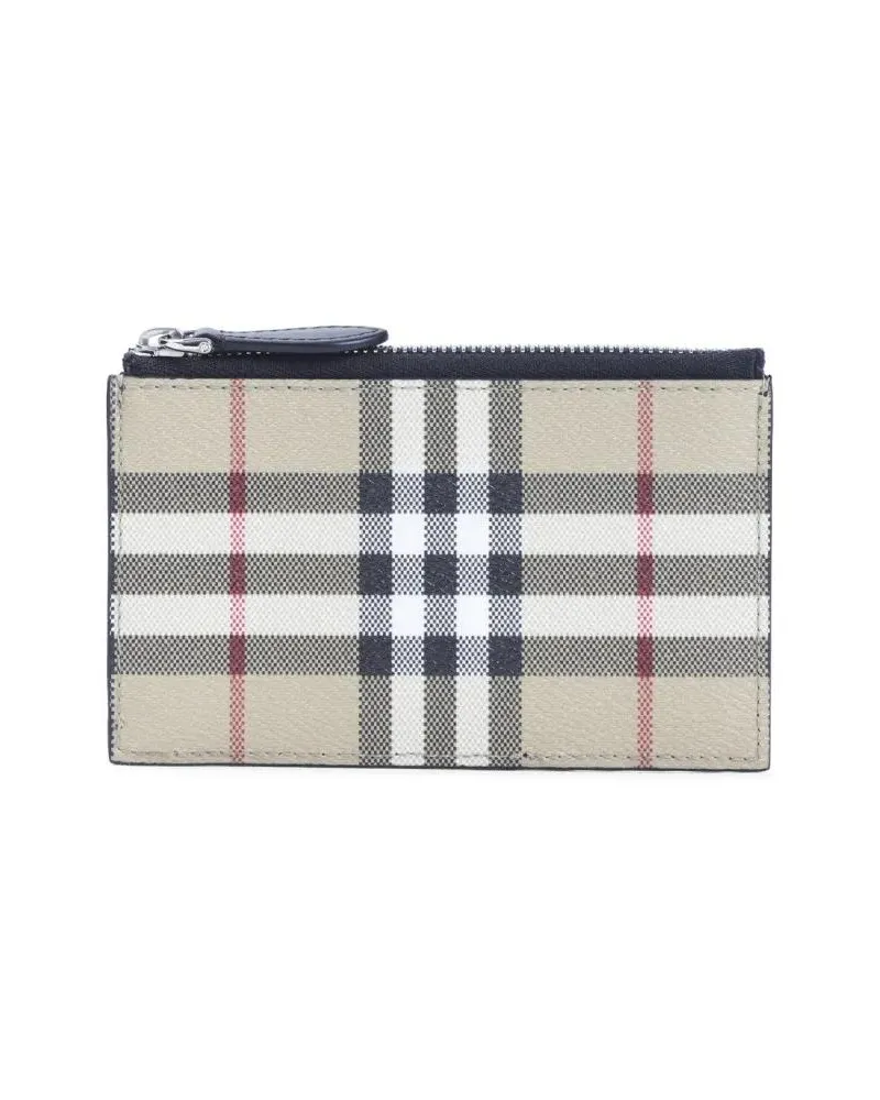 Burberry Portemonnaies Alwyn Beige Polyurethane Credit Card Case grau Grau