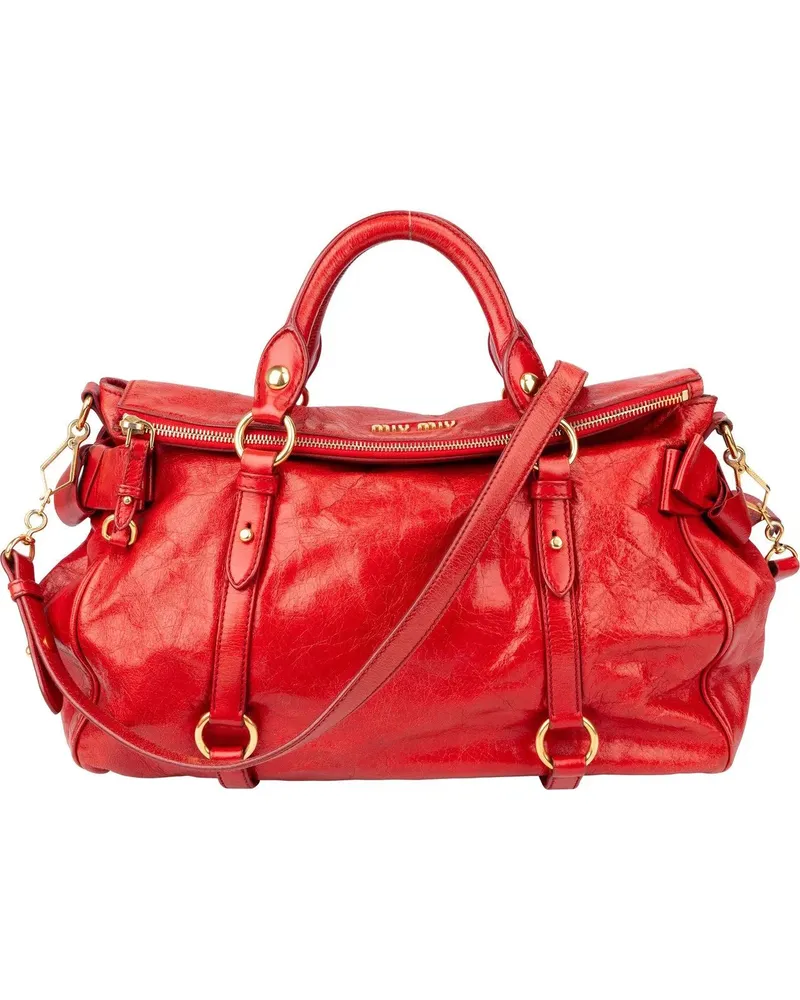 Miu Miu Crossbody Bags  Classic Leather City Handbag rot Rot