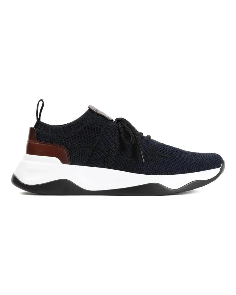 Berluti Low-Top Sneaker Breathable Navy Sneakers With Calf Leather Accents blau Blau