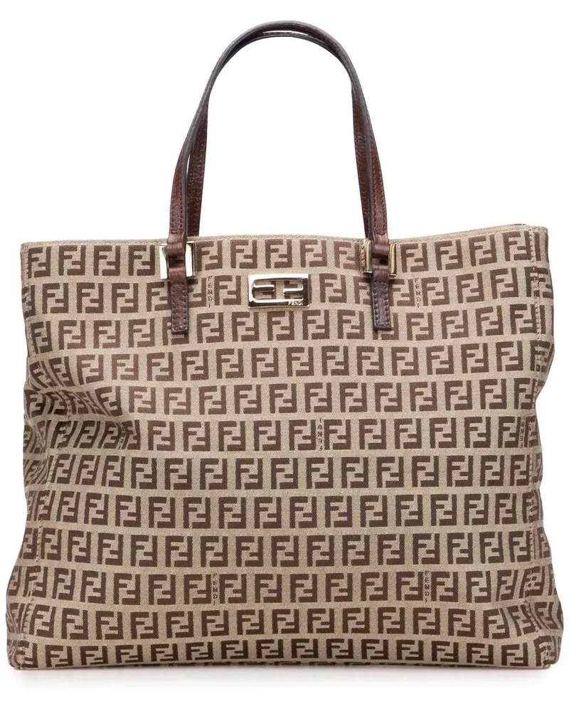 Fendi Shopper Zucchino Canvas Tote braun Braun