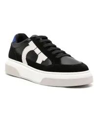 Ferragamo Sneakers Black Gancini Patch Sneakers Schwarz