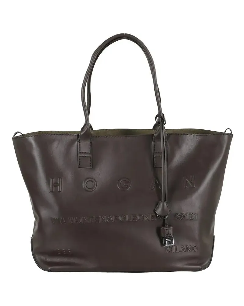 Hogan Shopper & Totes Address Shopping Media Pelle grau Grau