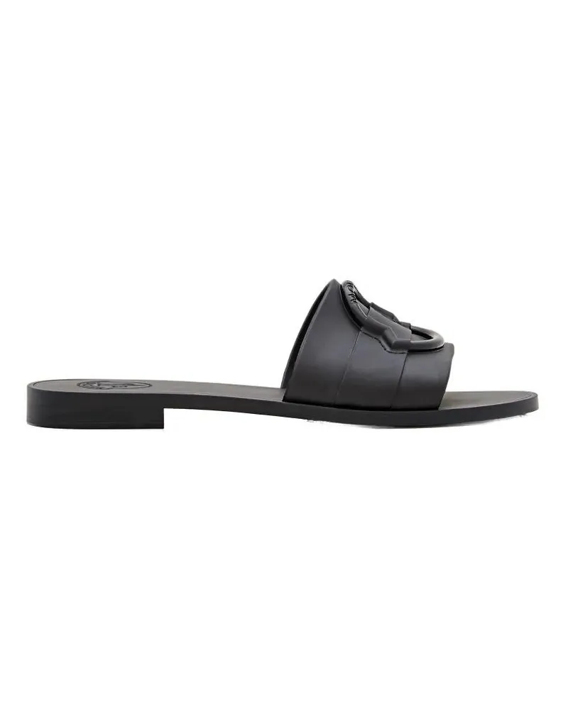 Moncler Sandalen Black Rubber Sandals schwarz Schwarz