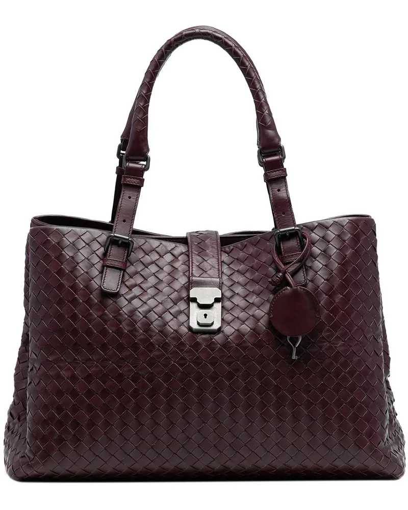 Bottega Veneta Shopper Medium Nappa Intrecciato Roma Tote rot Rot