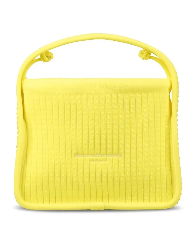 Alexander Wang Crossbody Bags Textured Ribbed Small Bag With Unique Handle gelb Gelb