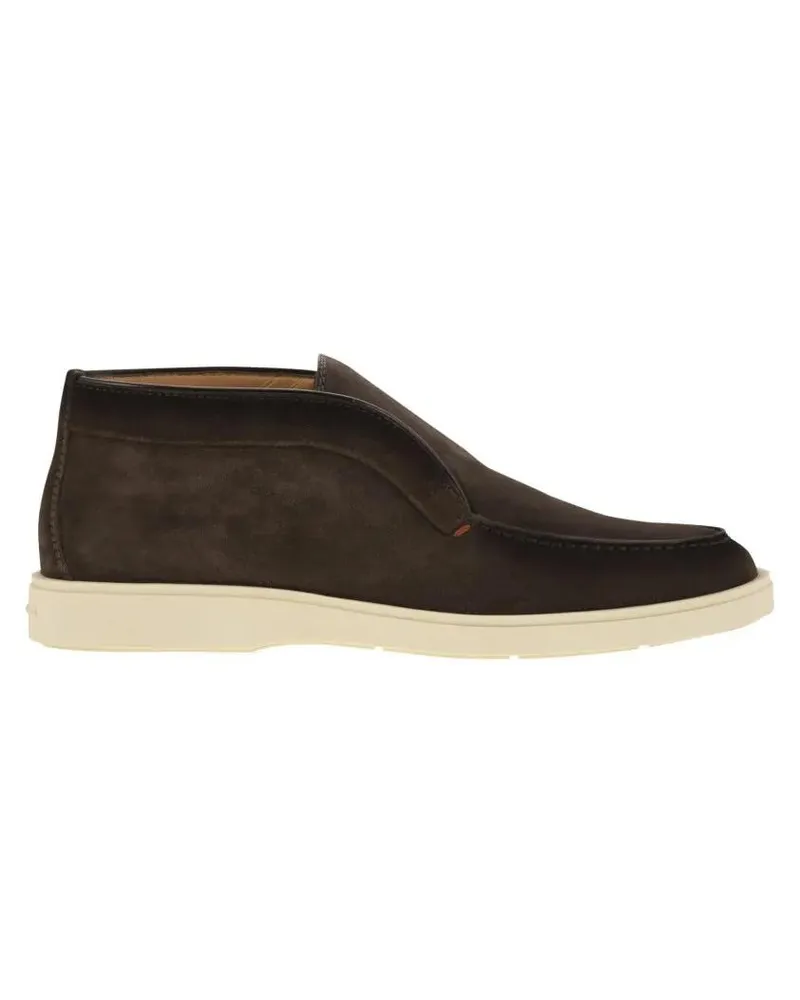 Santoni Stiefel Brown Suede Desert Boot braun Braun