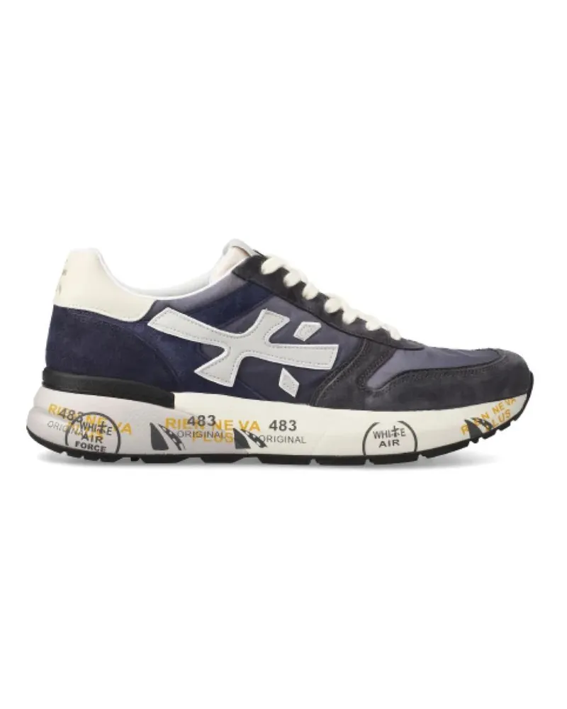 Premiata Low-Top Sneaker Suede And Shaded Technical Fabric Mick Sneakers blau Blau