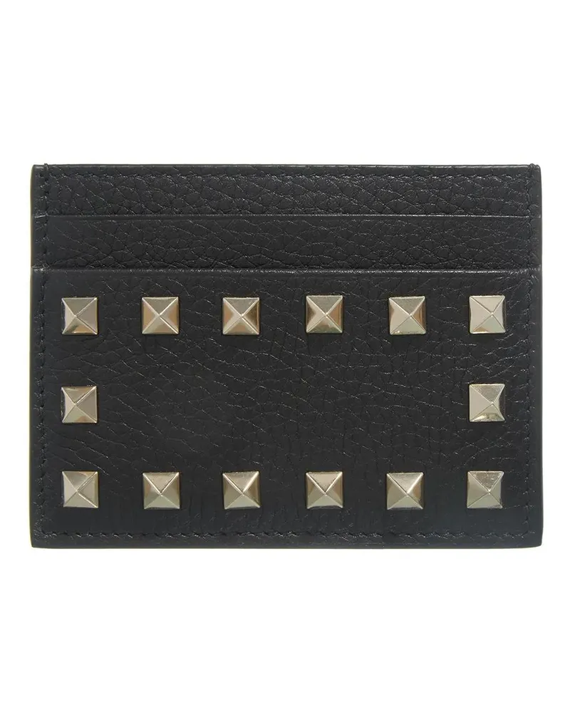 Valentino Garavani Portemonnaie Rockstud Cardholder Wallet Leather schwarz Schwarz