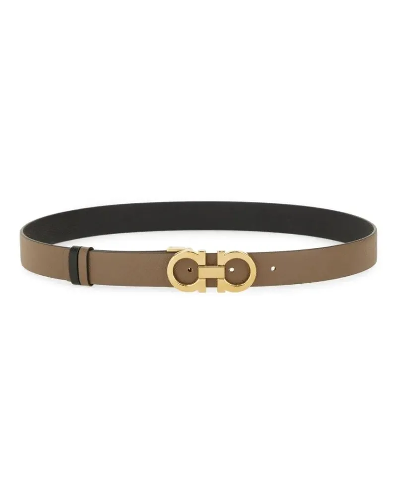 Ferragamo Gürtel Reversible "Hooks" Belt braun Braun