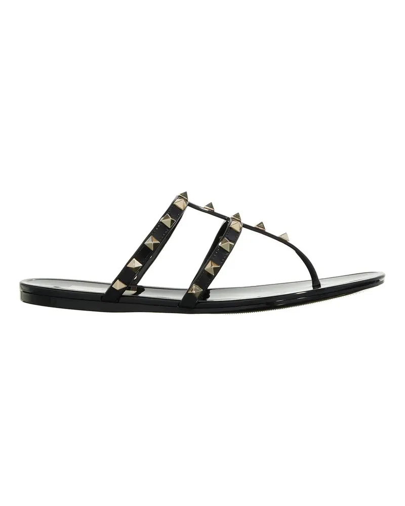 Valentino Garavani Slipper & Pantoletten Thong Summer Rockstud schwarz Schwarz