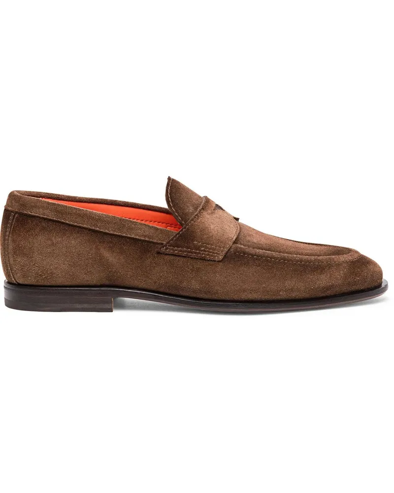 Santoni Loafer Men?s suede loafer weiß Weiß