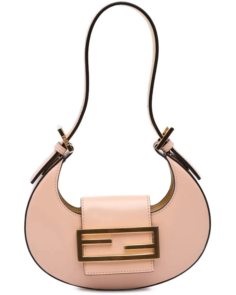 Fendi Hobo Bags Mini Leather Cookie Hobo rosa Gold