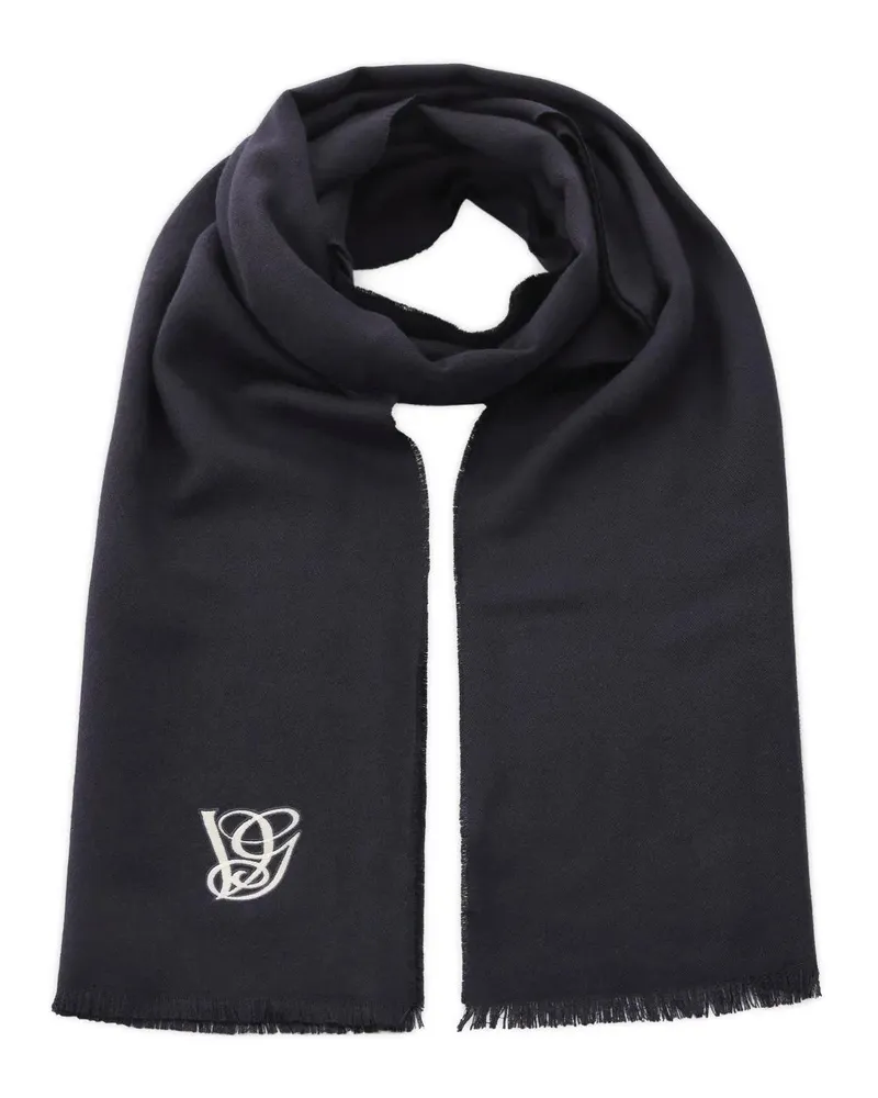 Valentino Garavani Tücher & Schals Wollschal mit Stickerei blau Blau