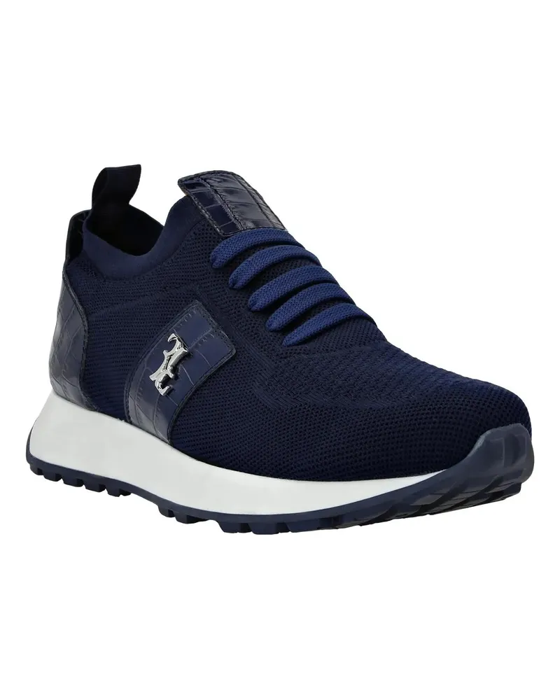 Billionaire Low-Top Sneaker Low-Top Turnschuhe Crocco Print schwarz Schwarz