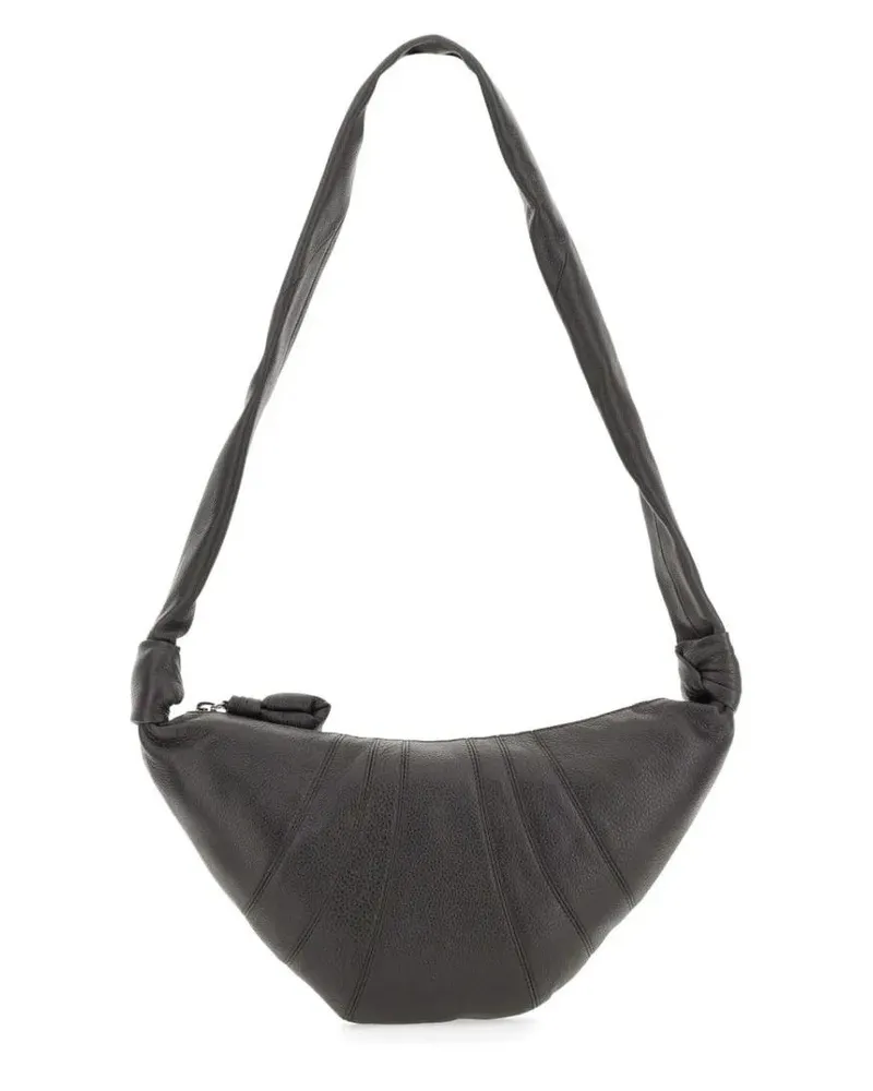 Christophe Lemaire Hobo Bags Crescent-Shaped Shoulder Bag With Textured Cowhide braun Braun