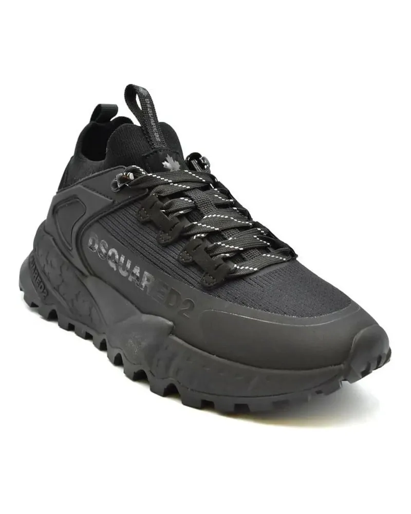 Dsquared2 Low-Top Sneaker Black Sneakers With Chunky Sole schwarz Schwarz