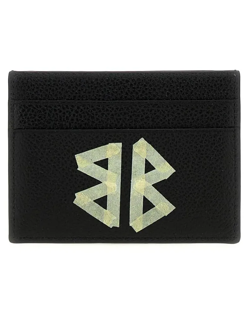 Balenciaga Portemonnaies 'Tape Type' Logo Print Card Holder schwarz Schwarz