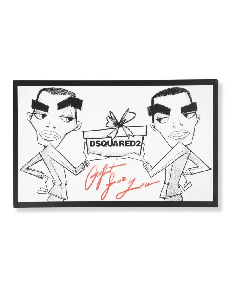 Dsquared2 Portemonnaies Compact Cardholder With Gift Box Presentation weiß Weiß