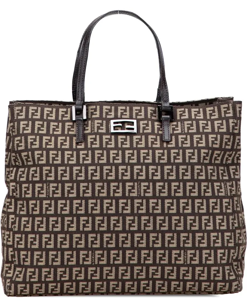 Fendi Shopper Zucchino Canvas Tote braun Braun