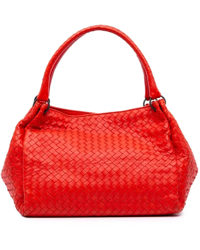 Bottega Veneta Shopper Nappa Intrecciato Parachute Tote rot Rot