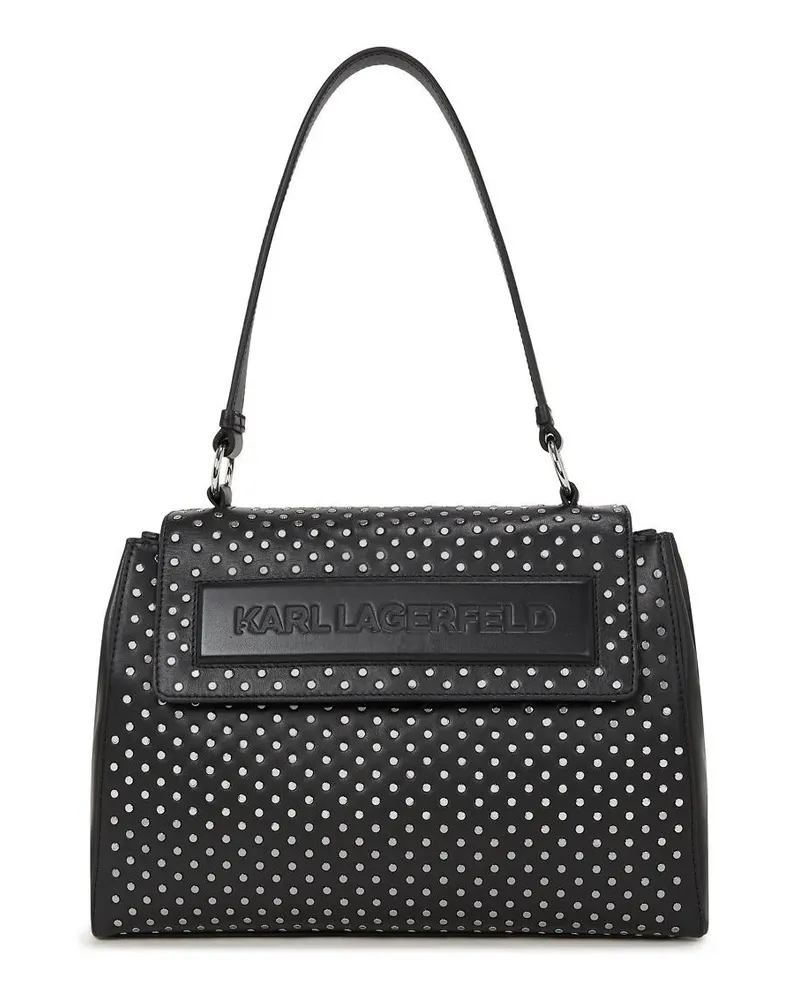 Karl Lagerfeld Crossbody Bags Ikon K Tasche mit Nieten und Tragegriff oben schwarz Schwarz