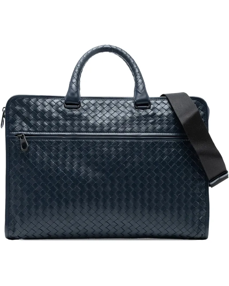 Bottega Veneta Crossbody Bags Nappa Intrecciato Business Bag blau Blau