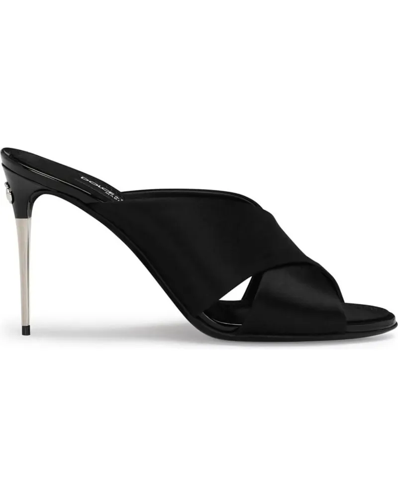 Dolce & Gabbana Sandalen Keira Satin Sandals schwarz Schwarz