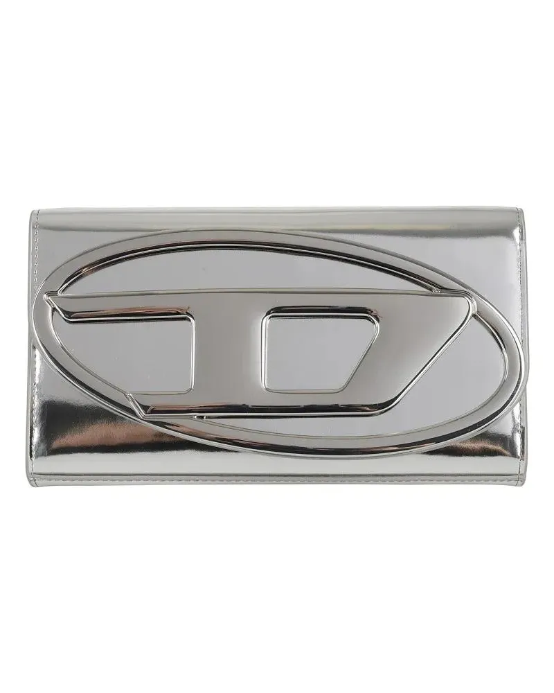 Diesel Clutches 1Dr Wallet Strap Bag silberfarben 