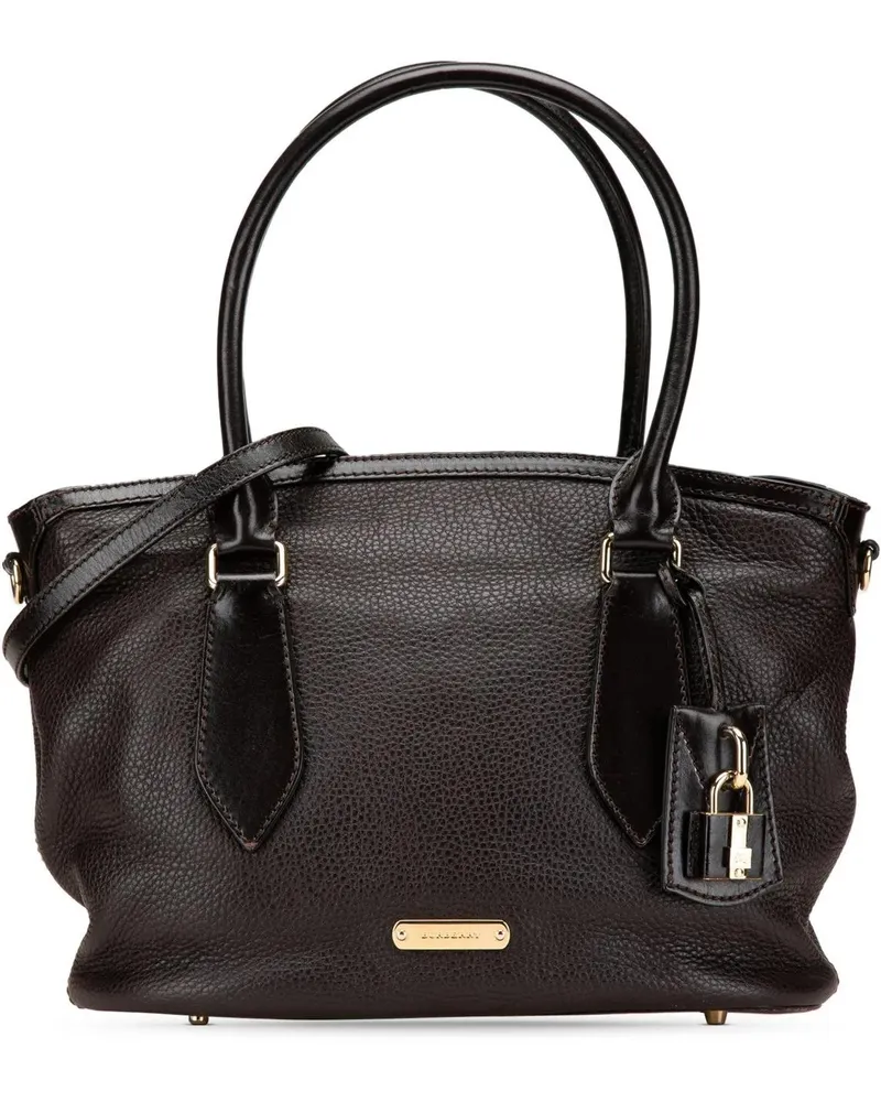 Burberry Crossbody Bags 2013-2024 Medium Grainy Calfskin Baynard Satchel braun Braun