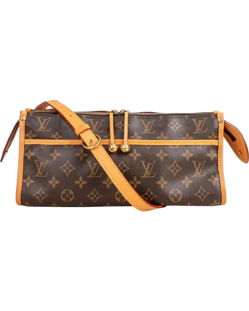 Louis Vuitton Crossbody Bags  Canvas Monogram Long Popincourt Cros braun Braun
