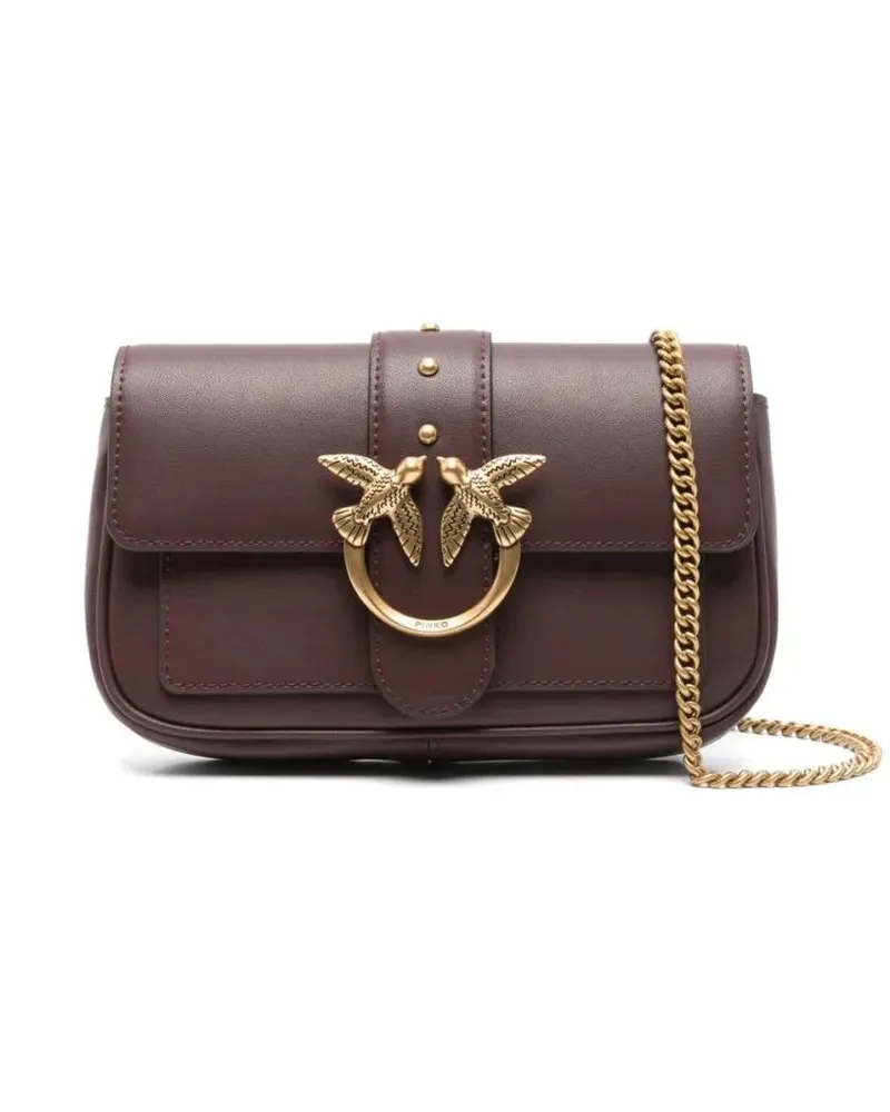 Pinko Hobo Bags Structured Burgundy Handbag rot Rot