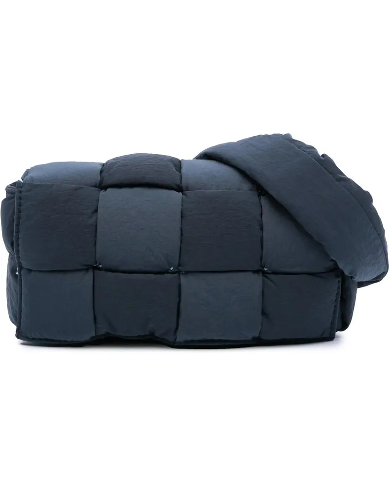 Bottega Veneta Hobo Bags Mini Nylon Intrecciato Padded Tech Cassette Crossb blau Blau