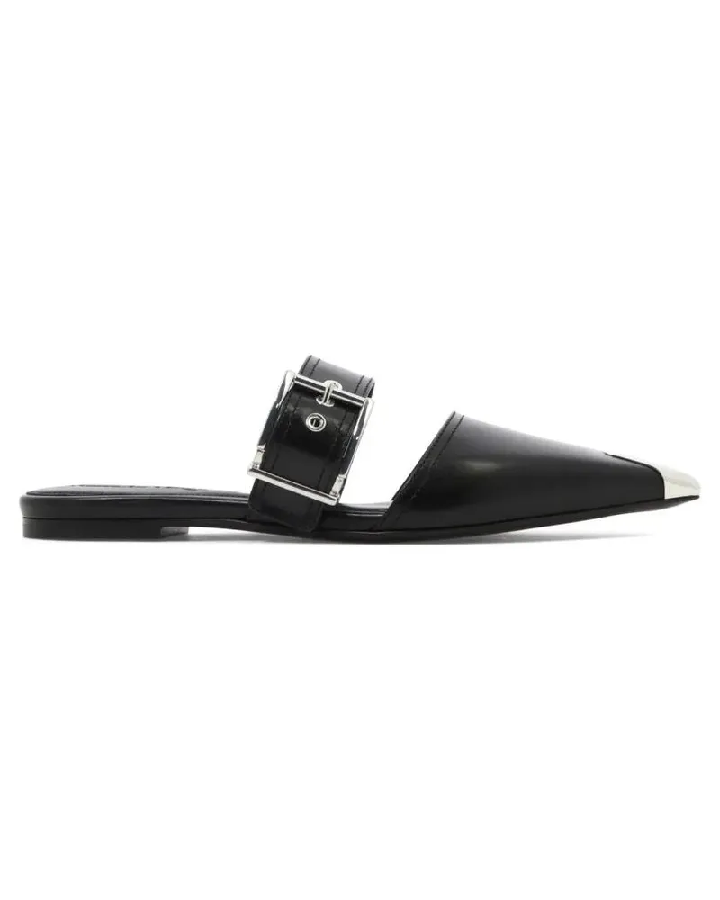 Alexander McQueen Slipper & Pantoletten "Punk" Mule schwarz Schwarz