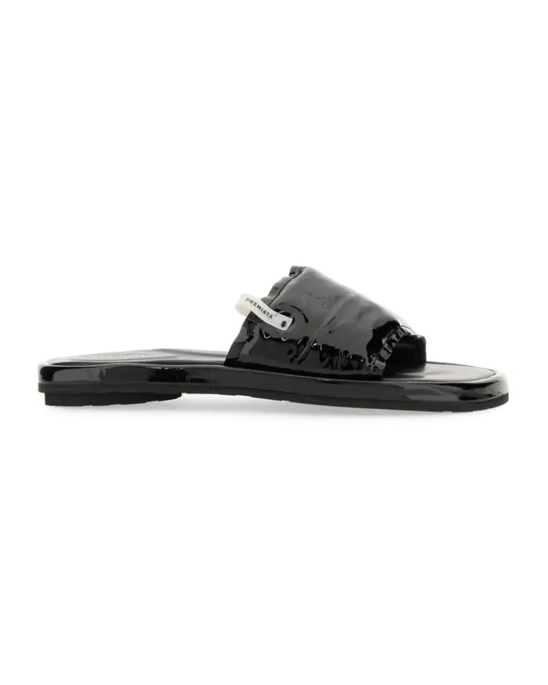 サンダル・ミュール Premiata White Slide Sandal With Lamb Leather Upper Premiata White Slide Sandal With Lamb Leather Upper | ShopSimon
