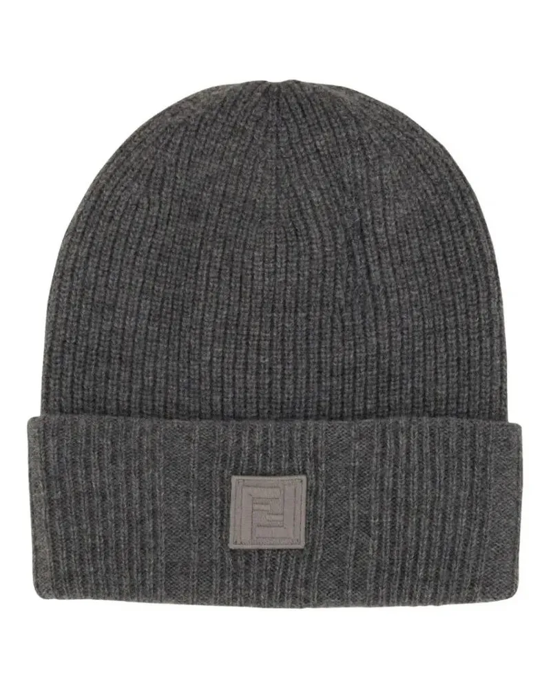 Fendi Caps & Mützen Beanie Hat With Logo grau Grau