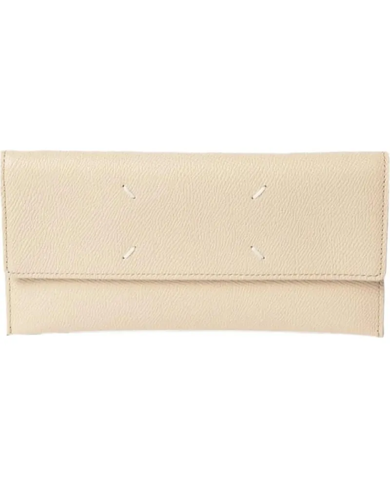 Maison Margiela Portemonnaie Four Stitches Logo Wallet beige Beige