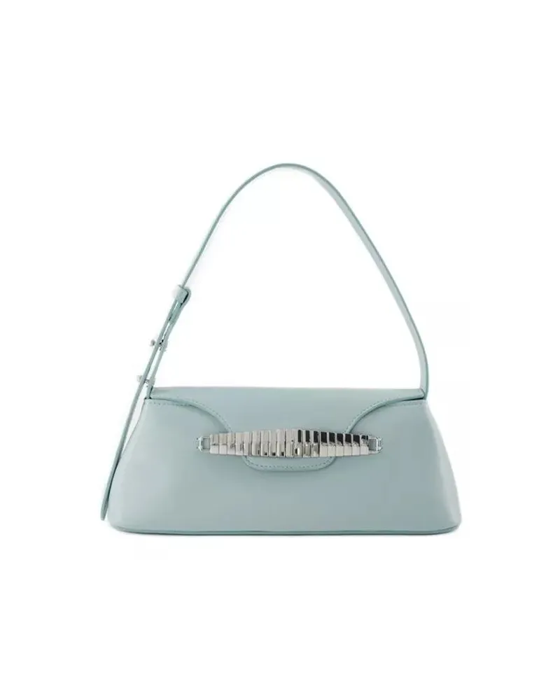 Elleme Shopper Eva Hobo Bag  - Turquoise - Leather Blau