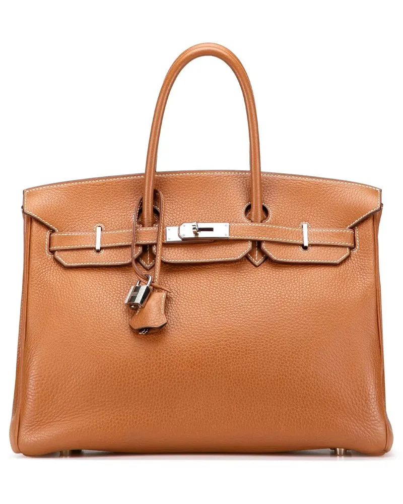 Hermès Crossbody Bags Clemence Birkin Retourne 35 braun Braun