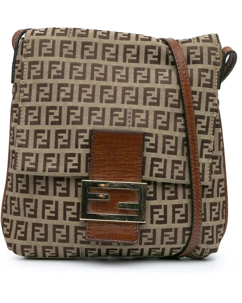 Fendi Hobo Bags 2000-2010 Zucchino Canvas Crossbody braun Braun