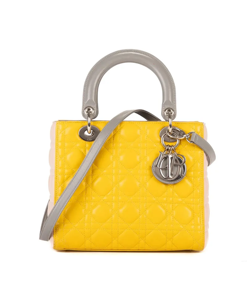 Dior Crossbody Bags Lady Dior Medium gelb Gelb