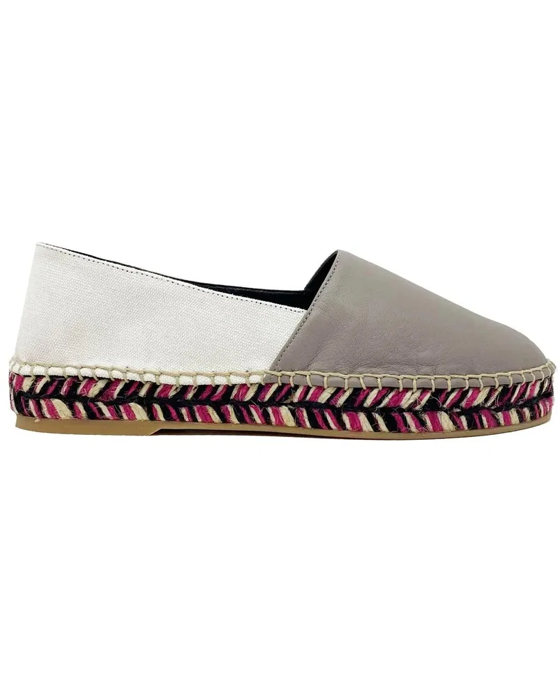 OFF-WHITE Leather Espadrilles With Canvas Detailing beige Beige
