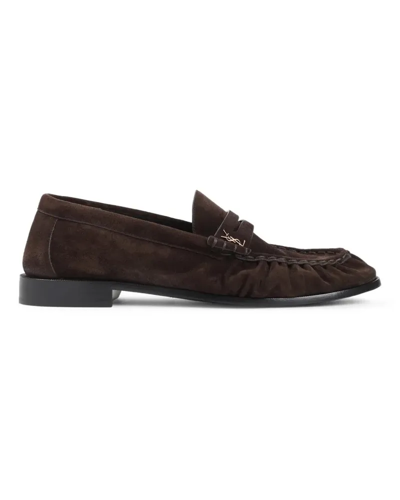 Saint Laurent Loafer Brown Suede Loafers braun Braun