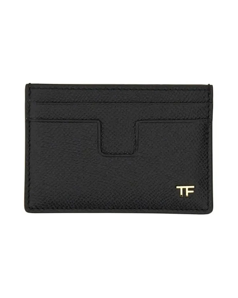 Tom Ford Portemonnaies T Line Card Holder schwarz Schwarz