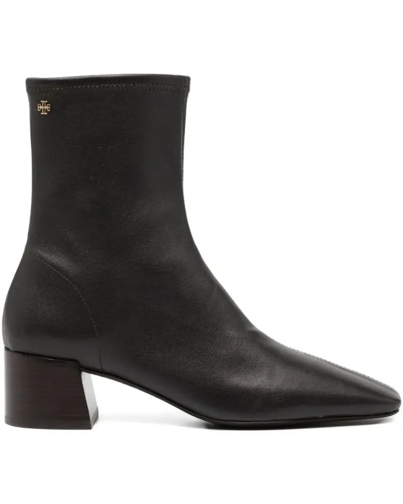 Tory Burch Stiefel Smooth Leather Ankle Boots With Pointed Toe schwarz Schwarz