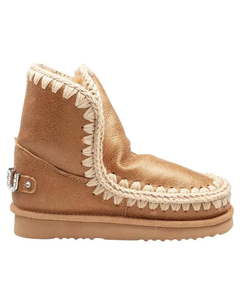 Mou Stiefel Eskimo 18 Sheepskin Ankle Boot In Tobacco Color Wi braun Braun