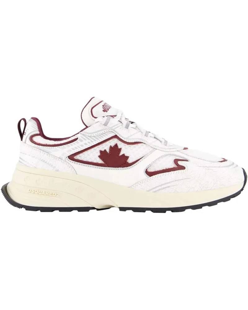 Dsquared2 Low-Top Sneaker Heren Sprinter Sneaker Wit/Bordo weiß Weiß